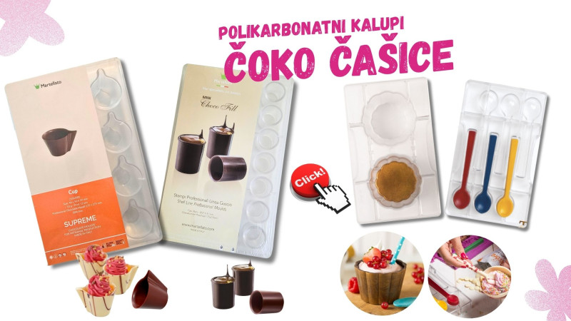 torta dekor polikarbonat Čoko Čašice